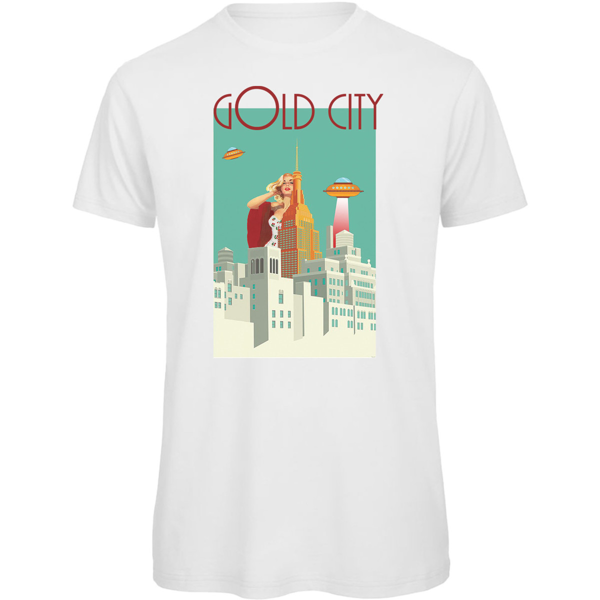 textil Mujer Camisetas manga corta Openspace Gold City Blanco