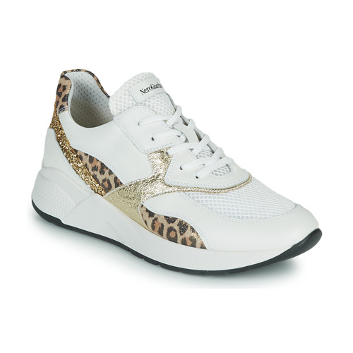 Zapatos Mujer Zapatillas bajas NeroGiardini FIDEL Blanco / Leopardo