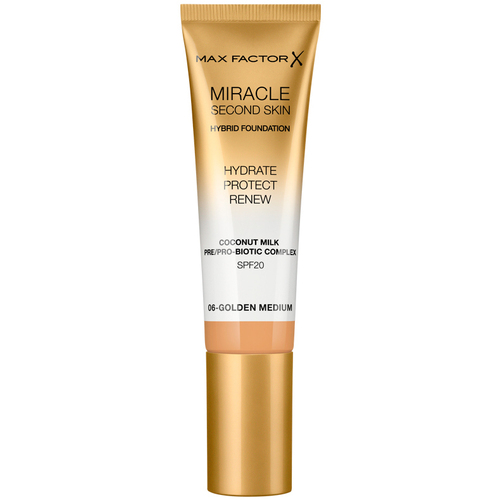 Belleza Base de maquillaje Max Factor Miracle Touch Second Skin Found.spf20 6-golden Medium 