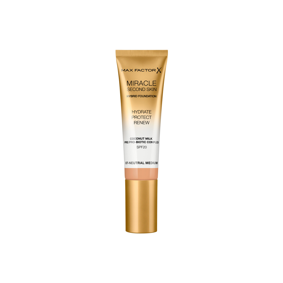 Belleza Base de maquillaje Max Factor Miracle Touch Second Skin Found.spf20 7-neutral Medium 