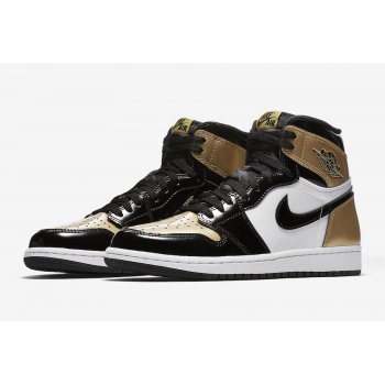 Zapatos Zapatillas altas Nike Air Jordan 1 High Gold Toe Black/Black-Metallic Gold-White