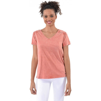 textil Mujer Tops y Camisetas Kaporal Tee-Shirt Femme Malt Rose Rosa