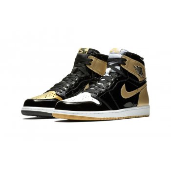 Zapatos Zapatillas altas Nike Air Jordan 1 High Top 3 Gold Black Black/Black-Metallic Gold