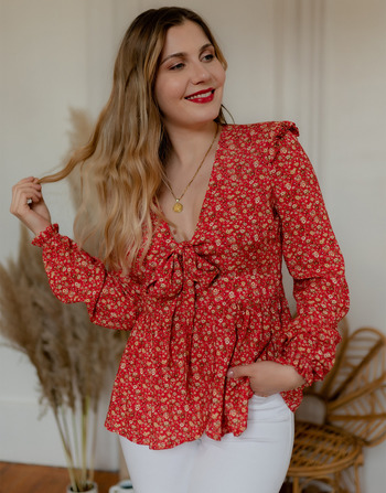textil Mujer Tops / Blusas Céleste ROSSIGNOL Rojo / Multicolor