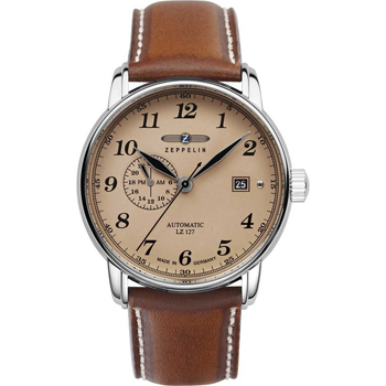 Relojes & Joyas Hombre Relojes analógicos Zeppelin 8668-5, Automatique, 41mm, 5ATM Plata