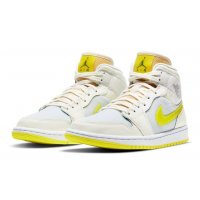 Zapatos Zapatillas altas Nike Air Jordan 1 Mid Voltage Yellow Sail/Light Voltage Yellow II/White