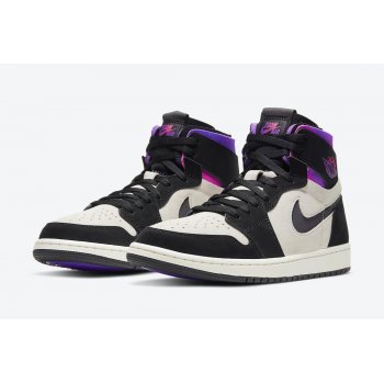 Zapatos Zapatillas altas Nike Air Jordan 1 Zoom Comfort x PSG White/Black-Psychic Purple-Hyper Pink