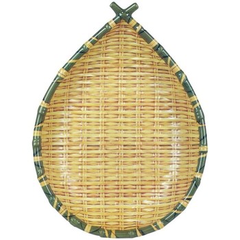 Casa Platito de decoración Signes Grimalt Frutero Bandeja Bambú Amarillo