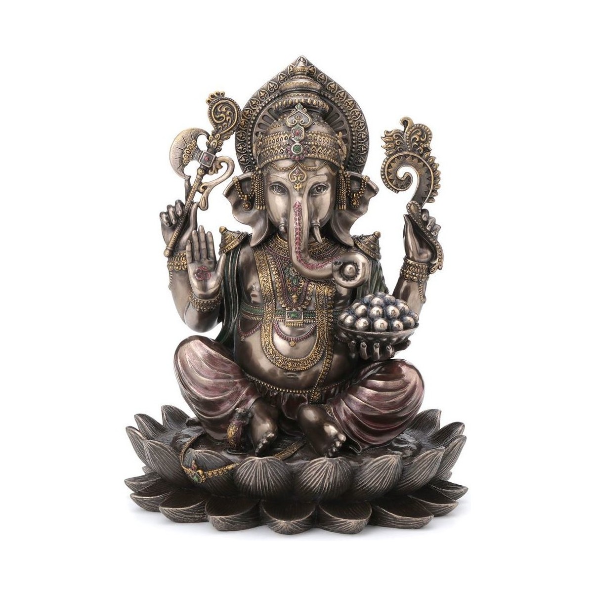 Casa Figuras decorativas Signes Grimalt Ganesha Resina Bronce Oro