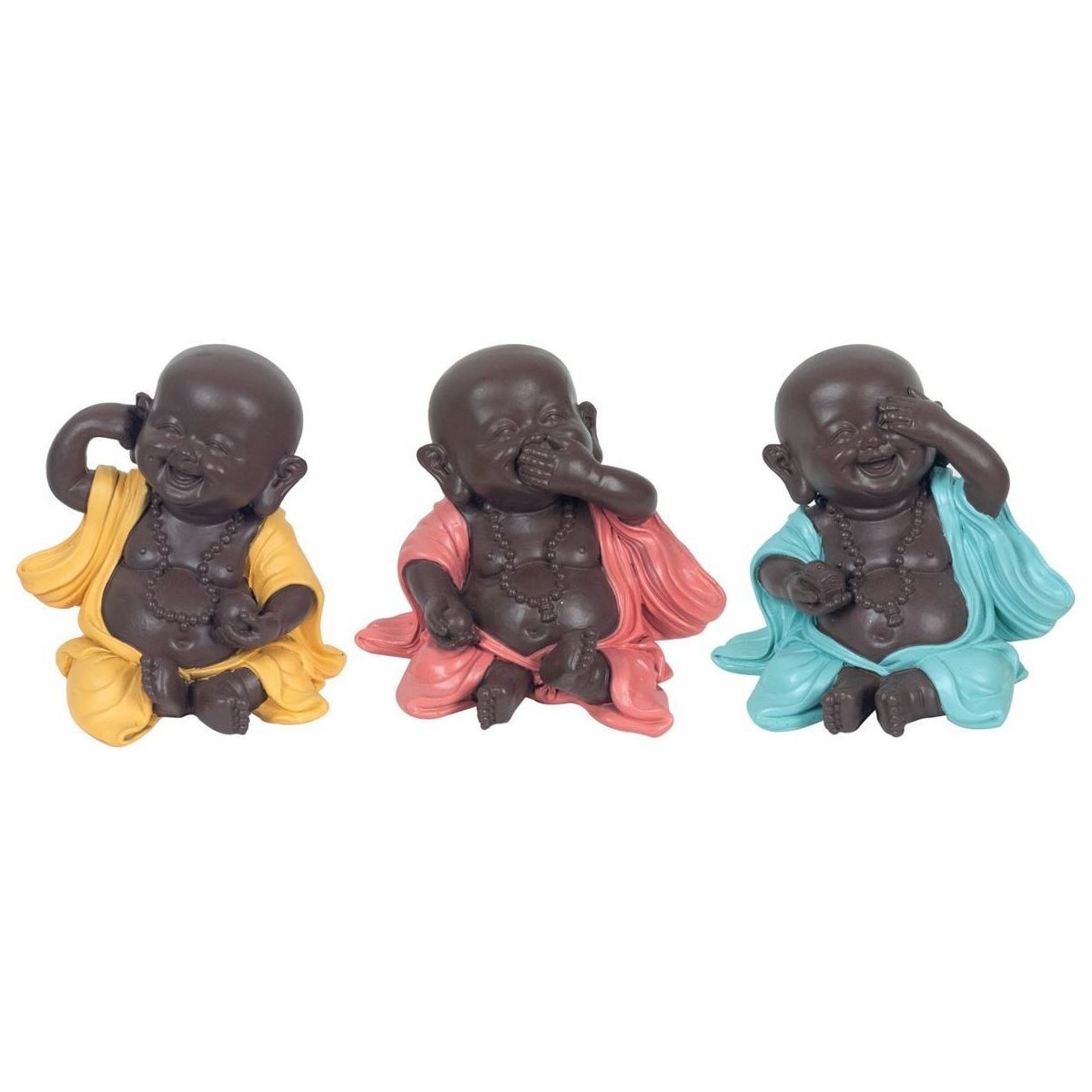 Casa Figuras decorativas Signes Grimalt Budas Set 3 Unidades Multicolor