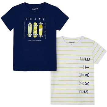 textil Niño Tops y Camisetas Mayoral Set 2 camiseta m/c skate Azul