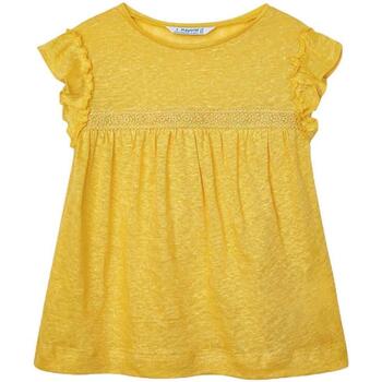 textil Niña Tops / Blusas Mayoral Camiseta m/c lino amarillo