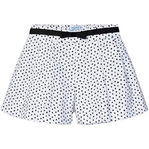 textil Niña Shorts / Bermudas Mayoral Pantalon corto topos Blanco