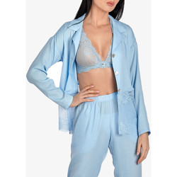 textil Mujer Pijama Ajour El pijama de manga larga Forget-Me-Not en azul celeste Azul