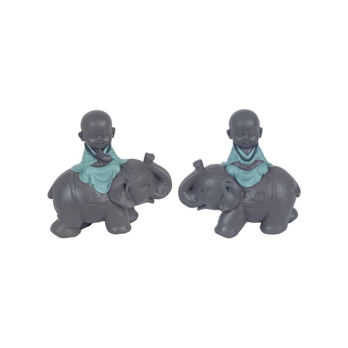 Casa Figuras decorativas Signes Grimalt Buda Sobre Elefante 2U Azul