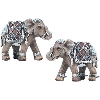 Casa Figuras decorativas Signes Grimalt Elefante Set 2 Unidades Multicolor