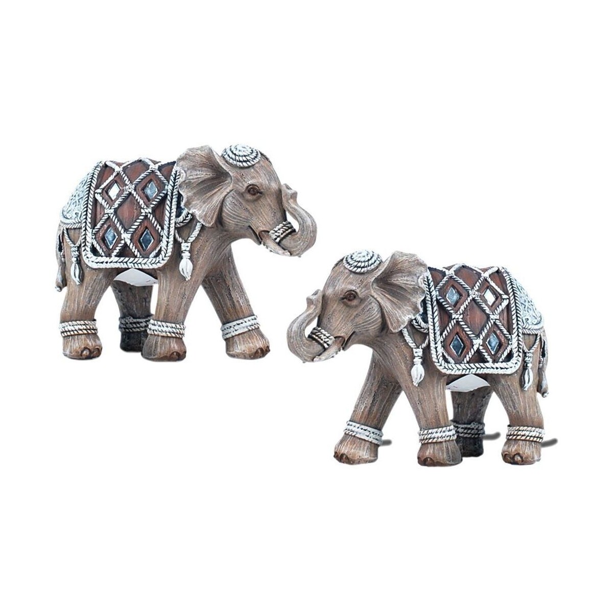 Casa Figuras decorativas Signes Grimalt Elefante Set 2 Unidades Multicolor