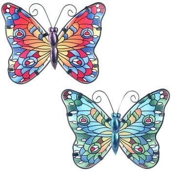 Casa Figuras decorativas Signes Grimalt Mariposa 2 U Pequeñas Multicolor