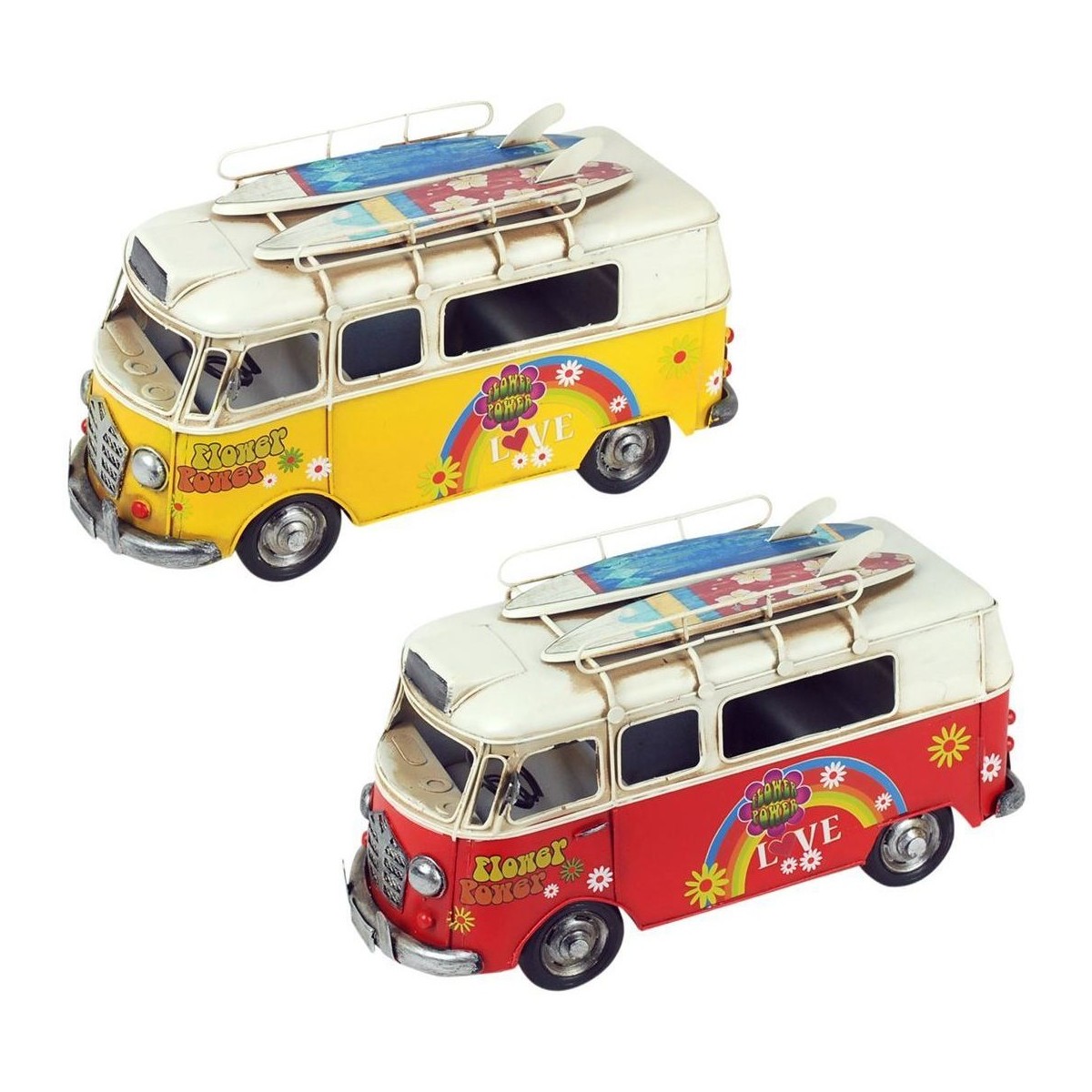 Casa Figuras decorativas Signes Grimalt Autobuses Set 2 Unidades Multicolor