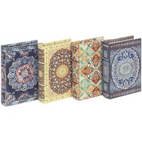 Casa Cestas / cajas y papelera Signes Grimalt Cajas Libro Mandala Set 4U Multicolor