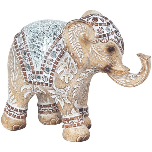 Casa Figuras decorativas Signes Grimalt Elefante  Con Espejos Marrón