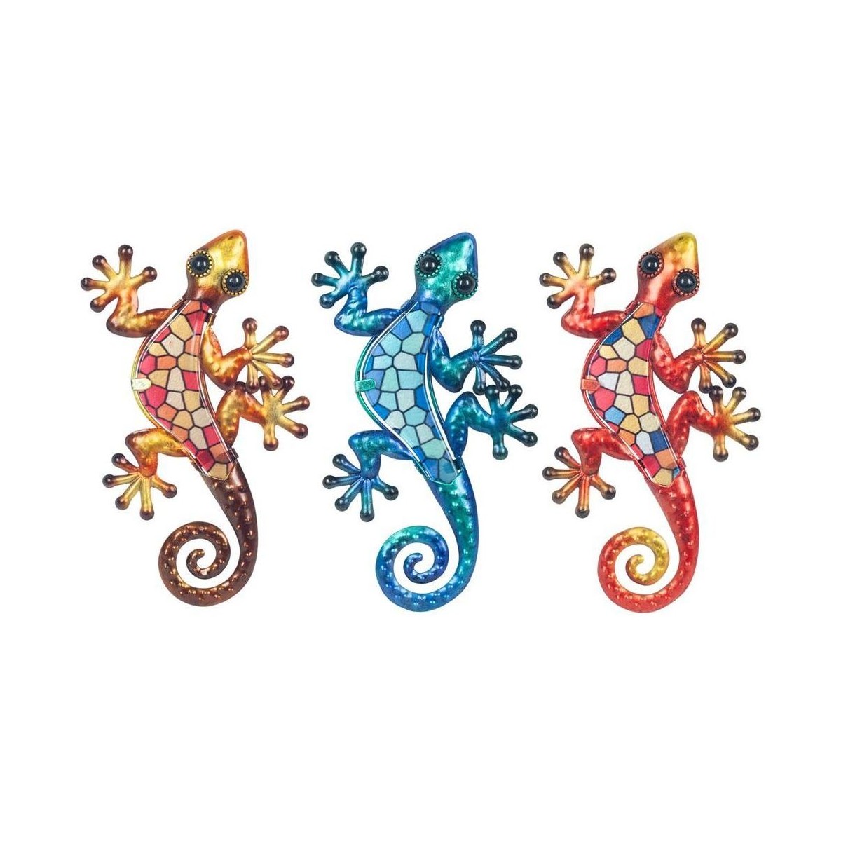 Casa Figuras decorativas Signes Grimalt Lagarto Cristal  3U Multicolor