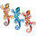 Casa Figuras decorativas Signes Grimalt Lagarto Cristal 3U Multicolor