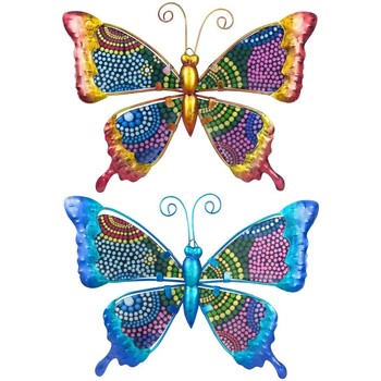 Casa Figuras decorativas Signes Grimalt Mariposas Set 2 Unidades Multicolor