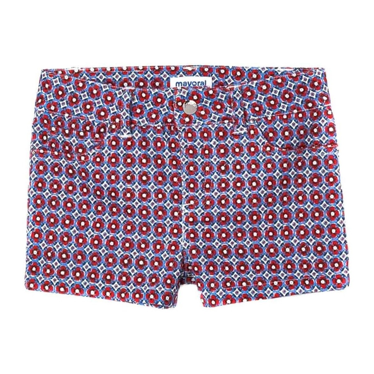 textil Niña Shorts / Bermudas Mayoral Pantalon corto sarga estampad Rojo