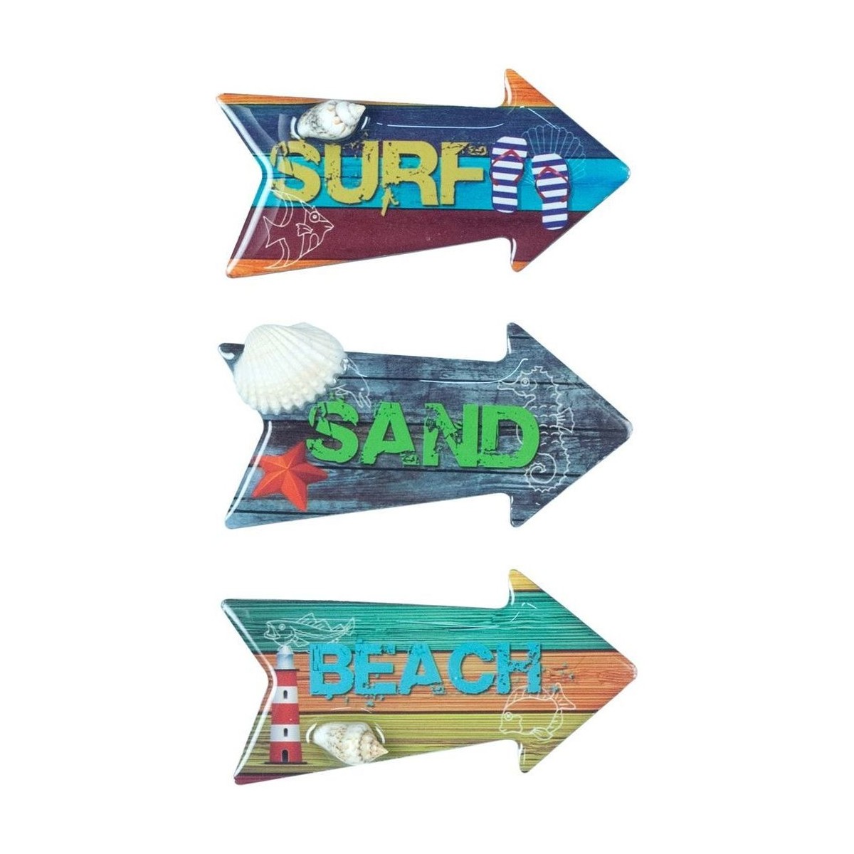 Casa Figuras decorativas Signes Grimalt Magnéticos Surf 3 Dif. Multicolor