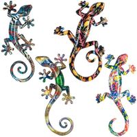 Casa Figuras decorativas Signes Grimalt Lagartos s Resina Set 4U Multicolor
