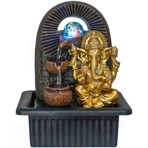 Casa Figuras decorativas Signes Grimalt Fuente Ganesha Oro