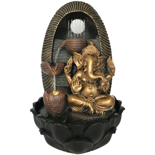 Casa Figuras decorativas Signes Grimalt Fuente Ganesha Oro