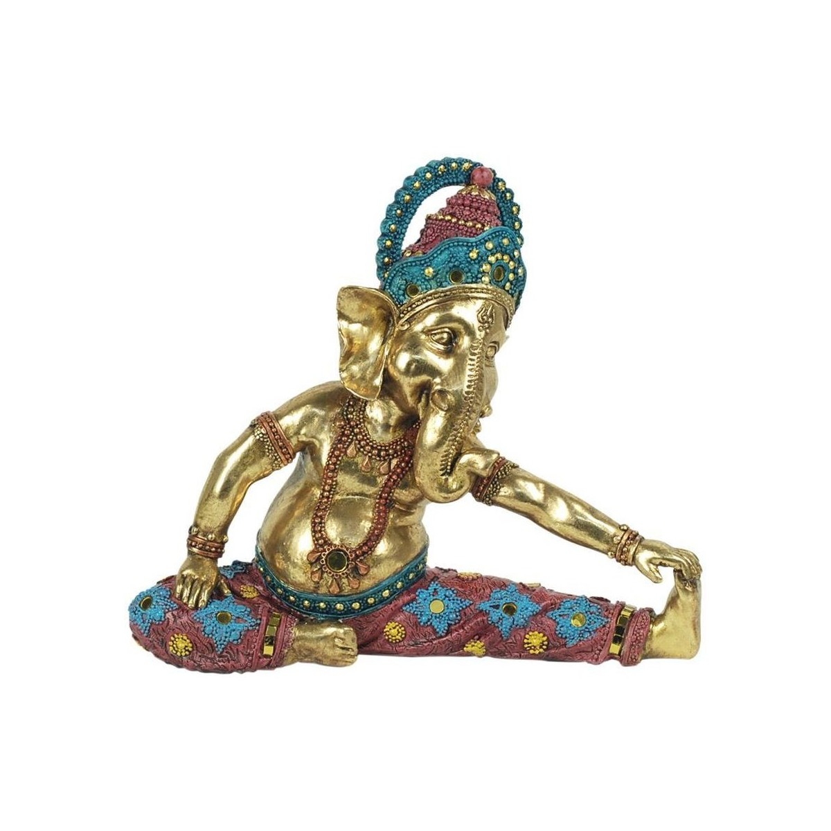 Casa Figuras decorativas Signes Grimalt Figura Ganesha Yoga Oro