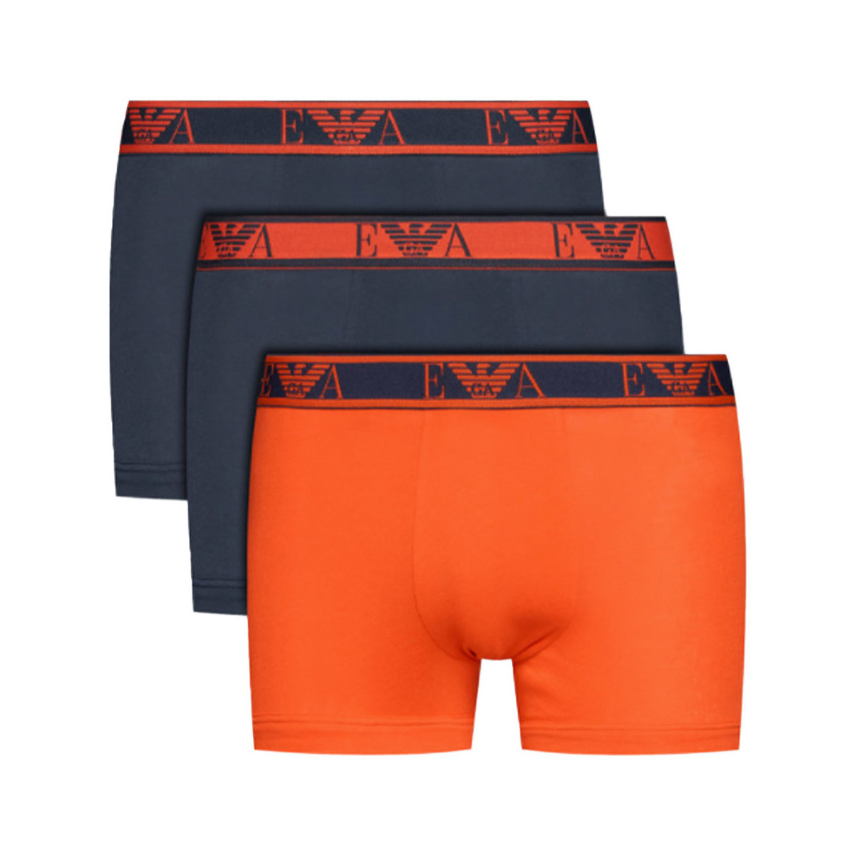 Ropa interior Hombre Boxer Emporio Armani Pack x3 unlimited logo Naranja