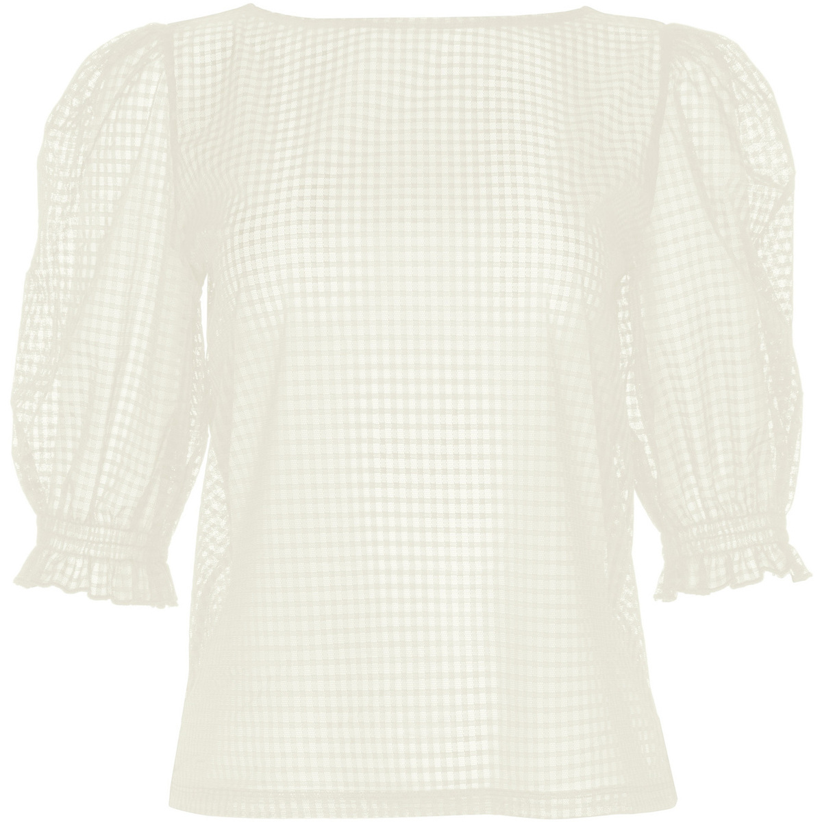 textil Mujer Tops / Blusas Lisca Top transparente con mangas tres cuartos Limitless  Cheek Blanco