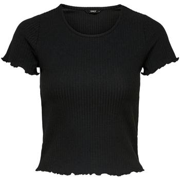 textil Mujer Tops y Camisetas Only ONLEMMA S/S SHORT TOP NOOS JRS Negro