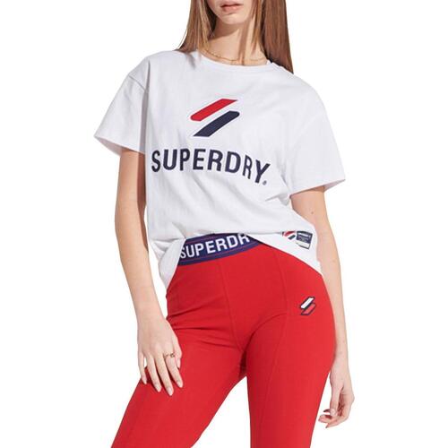textil Mujer Tops y Camisetas Superdry SPORTSTYLE CLASSIC TEE Blanco