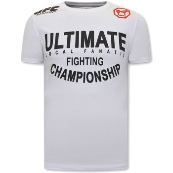 textil Hombre Camisetas manga corta Local Fanatic UFC Ultimate  Hombre Blanco