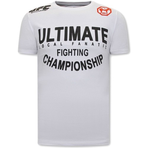 textil Hombre Camisetas manga corta Local Fanatic UFC Ultimate  Hombre Blanco