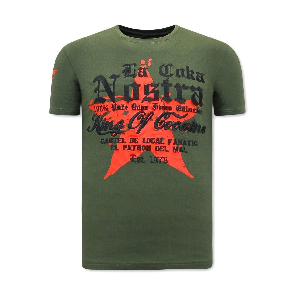 textil Hombre Camisetas manga corta Local Fanatic Estampadas King Of Cocain Verde