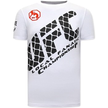 textil Hombre Camisetas manga corta Local Fanatic UFC  Hombre Blanco