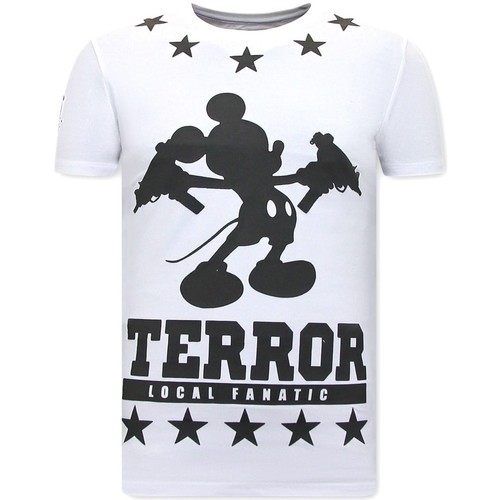 textil Hombre Camisetas manga corta Local Fanatic Terror Mouse  Para Hombre Blanco