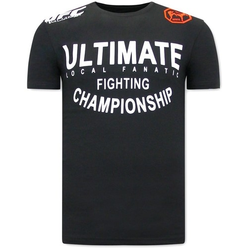 textil Hombre Camisetas manga corta Local Fanatic UFC Ultimate  Hombre Negro