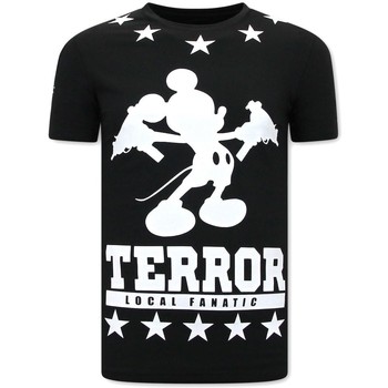 textil Hombre Camisetas manga corta Local Fanatic Terror Mouse   Para Hombre Negro