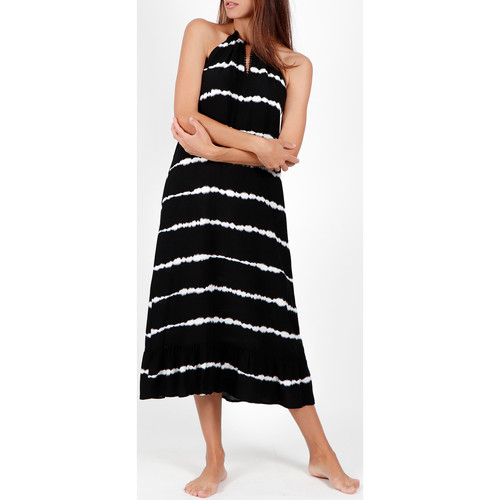 textil Mujer Vestidos Admas Vestido largo de verano Tie And Dye Negro