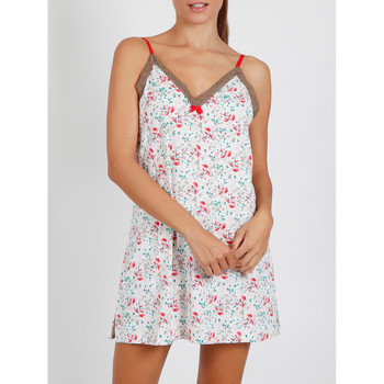 textil Mujer Pijama Admas Babydoll Rosa Marfil romántico Blanco