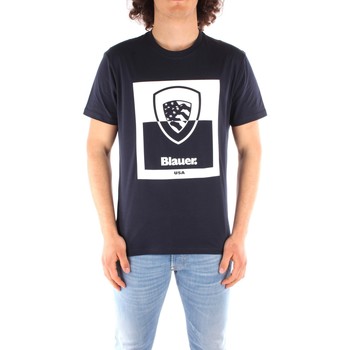 textil Hombre Camisetas manga corta Blauer 21SBLUH02131 Azul