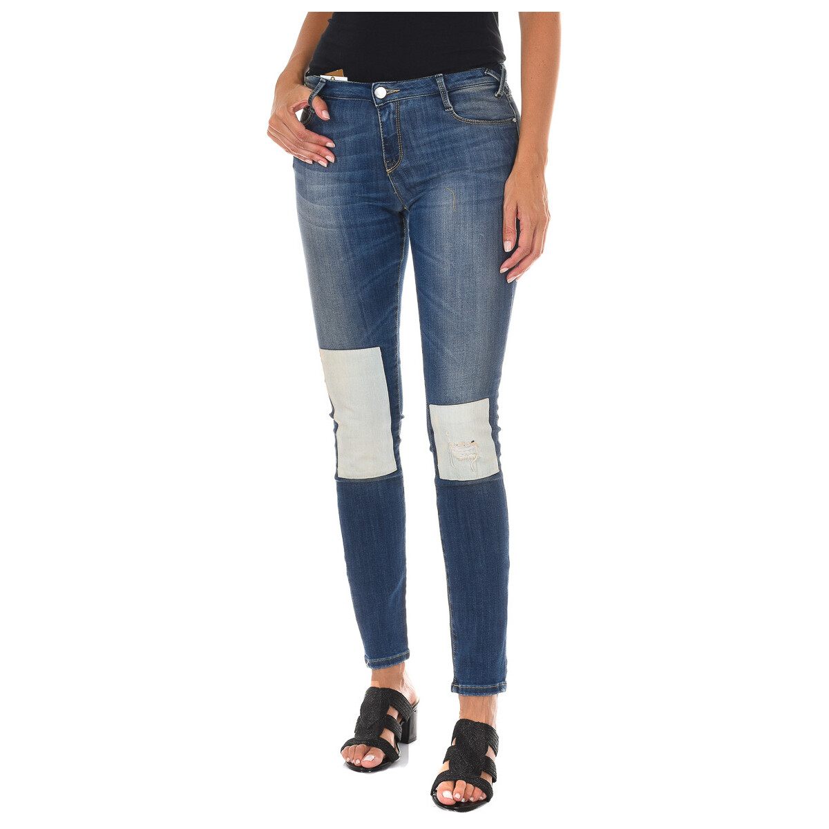 textil Mujer Pantalones Met 10DB50350-D1061 Azul