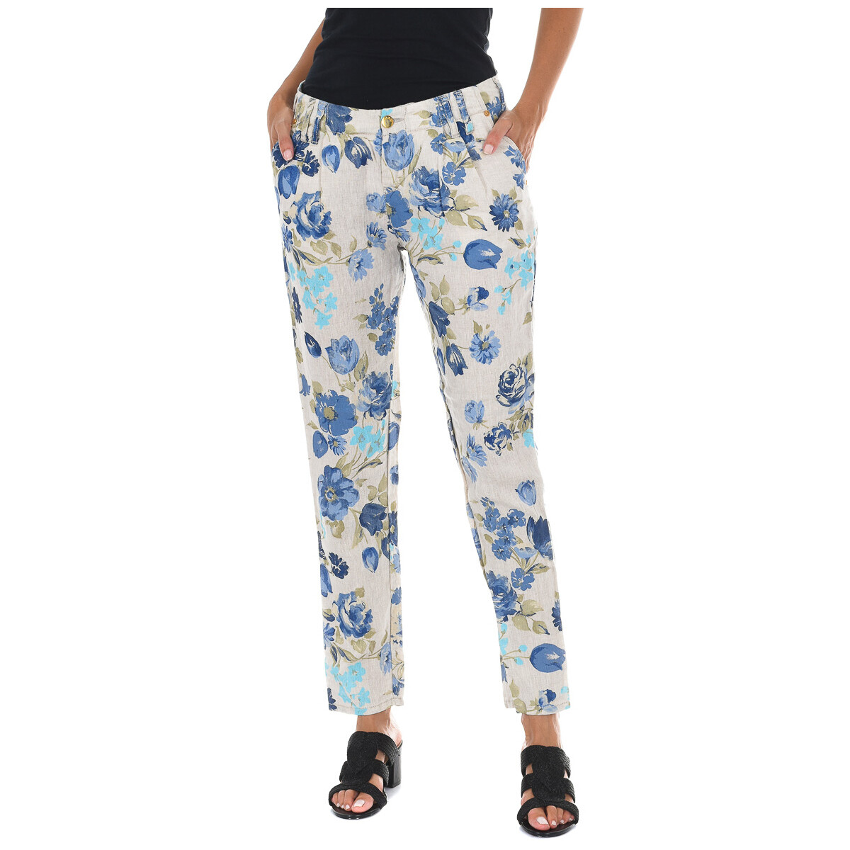 textil Mujer Pantalones Met 10DBF0413-L034-0252 Multicolor